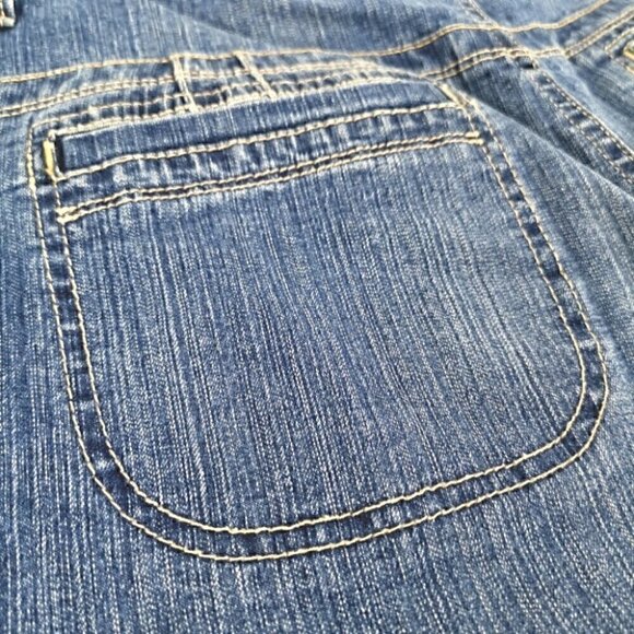 Gloria Vanderbilt Women's Blue Capris High Rise - Picture 3 of 12